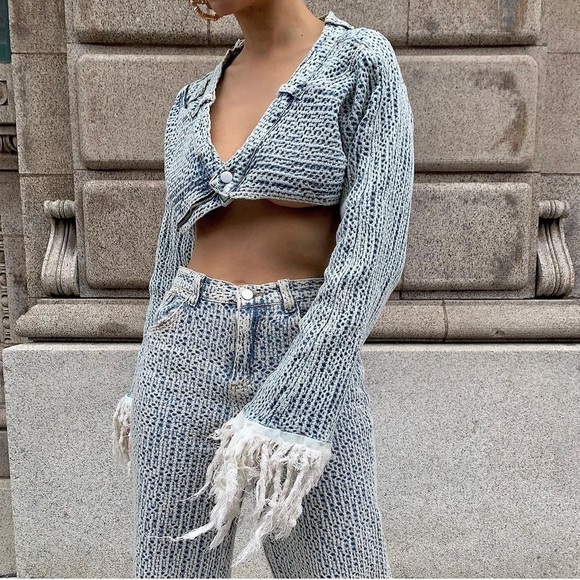 Denim Fringe Outfit - Picture 3 of 3